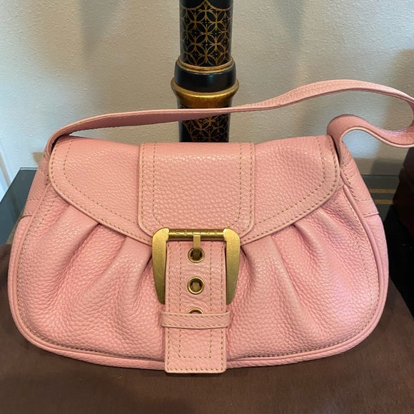 CELINE Leather PARIS MACADAM Logo plate Top Handle Shoulder Bag PREOWNED - Picture 6 of 16